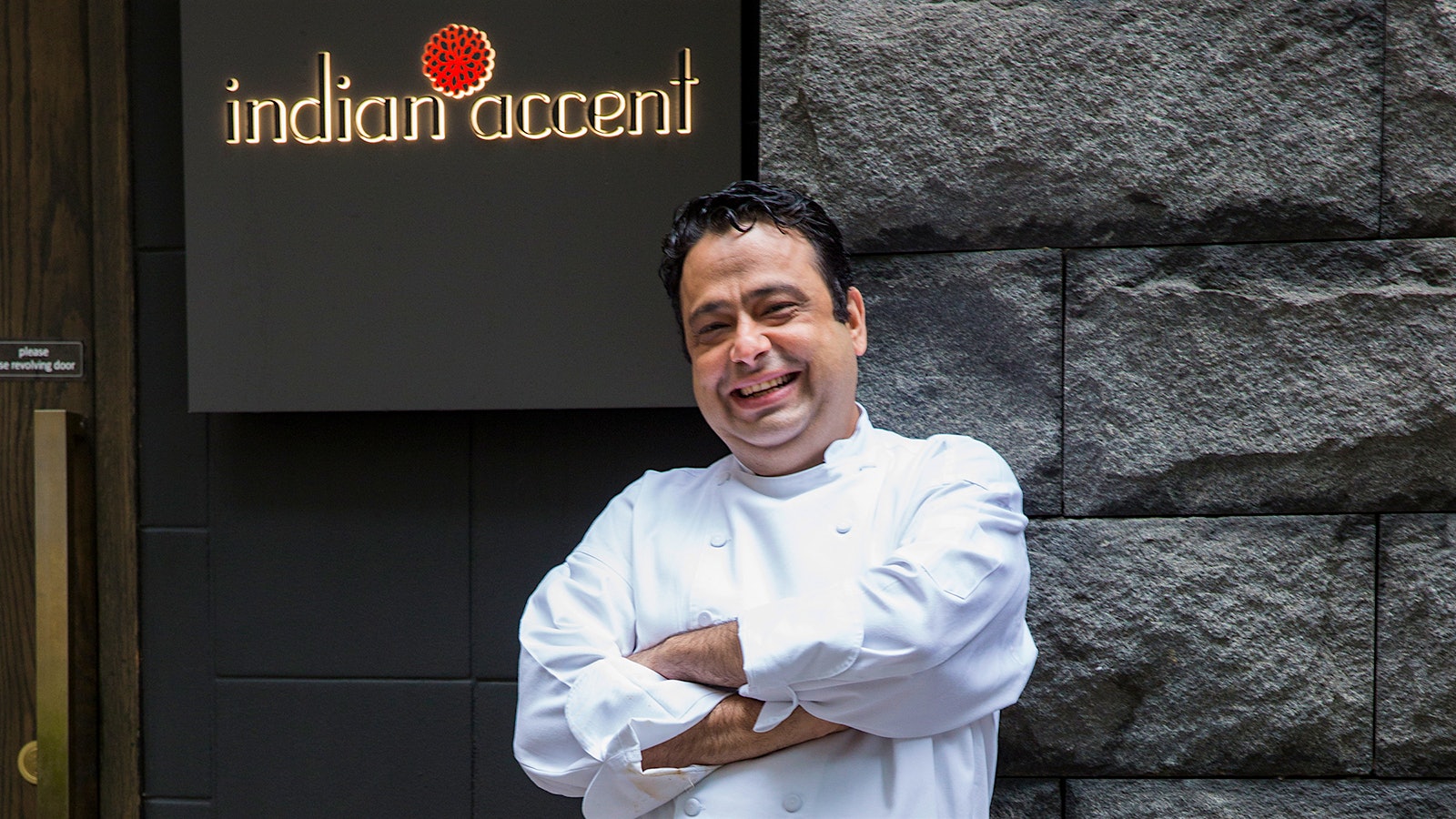 Chef Manish Mehrotra outside Indian Accent